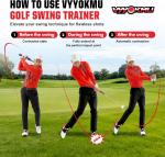 Retractable Tempo Stick Golf Training Aid for Right Hand