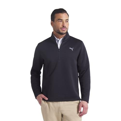 PUMA Golf Pebble 1/4 Zip Pullover, Black