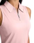 Women's Sleeveless Golf Polo Shirt - Pink