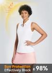 BALEAF Women's Quick-Dry Sleeveless Golf Polo - White