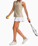 Women's Quick-Dry Sleeveless Golf Polo - Khaki