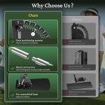 Golf Swing Trainer with Alignment Sticks and Angle Holder