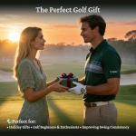 Golf Swing Trainer with Alignment Sticks and Angle Holder