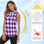 Koscacy Women's Zip Up Golf & Tennis Polo
