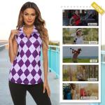 Koscacy Women's Zip Up Golf & Tennis Polo