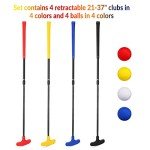 Hiboom Mini Golf Putters Set with 4 Balls