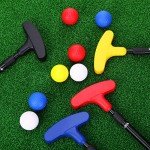 Hiboom Mini Golf Putters Set with 4 Balls