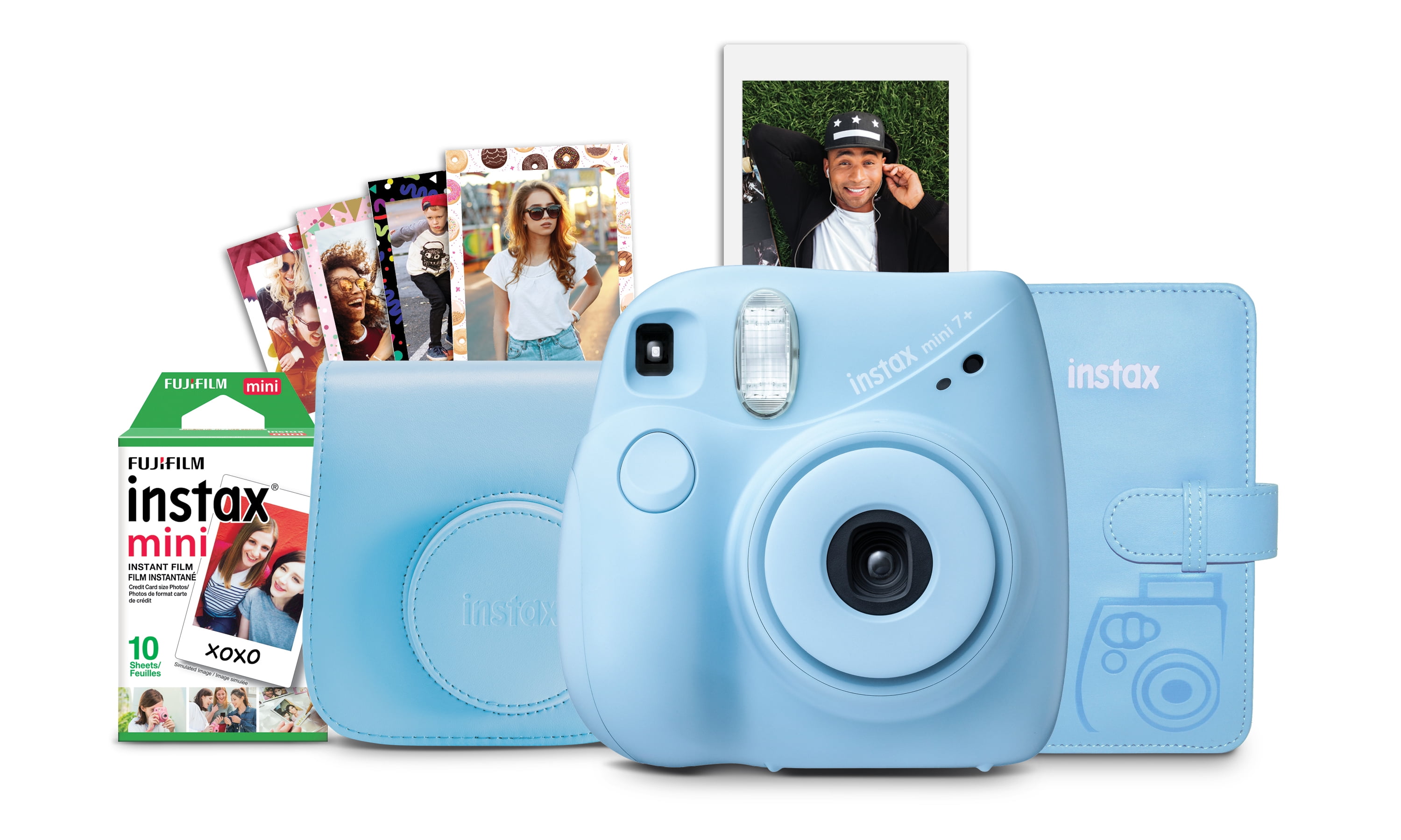 Fujifilm Instax mini 7+ Instant Camera Bundle Light Blue 600021794