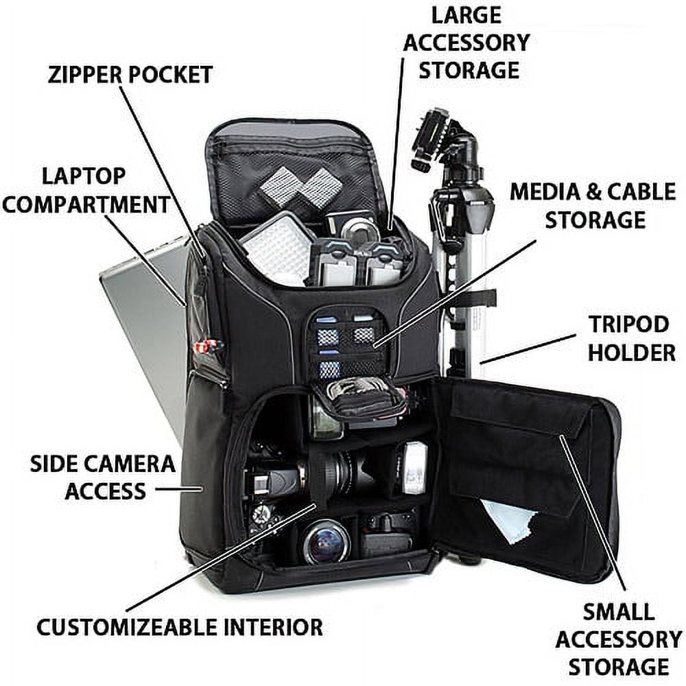 USA Gear Professional Camera Backpack for DSLR & Mirrorless