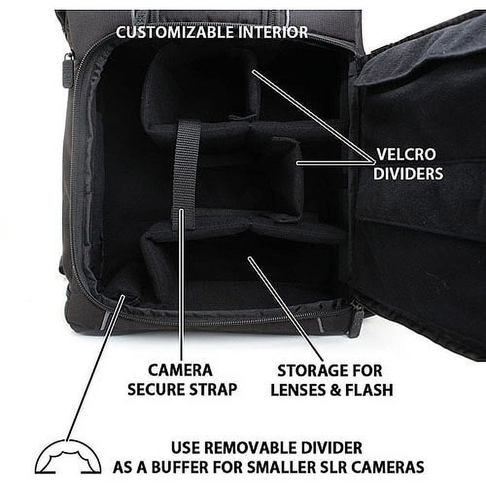 USA Gear Professional Camera Backpack for DSLR & Mirrorless