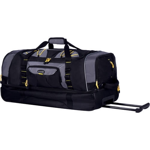 30" Wheeled Duffel Bag with Drop-Bottom Compartments