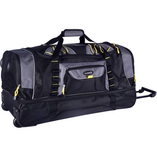 30" Wheeled Duffel Bag with Drop-Bottom Compartments