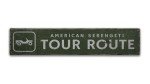 Rustic Wooden Travel Route Sign for Decor