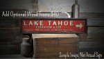 Rustic Wooden Travel Route Sign for Decor