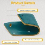 Summer Green Faux Leather Luggage Tags - 2 Pack