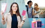 RFID Blocking Leather Passport Holder - Pink