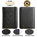 RFID Blocking Leather Passport Holder and Wallet
