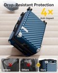 LUGGEX Expandable 20-Inch Spinner Carry-On Suitcase