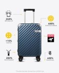 LUGGEX Expandable 20-Inch Spinner Carry-On Suitcase