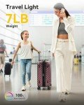 LUGGEX Expandable 20-Inch Spinner Carry-On Suitcase