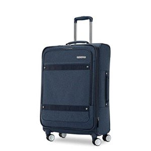 American Tourister Expandable Navy Blue Spinner Luggage