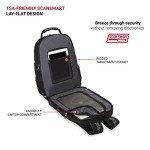 SwissGear 1923 ScanSmart Laptop Backpack - Black/Silver