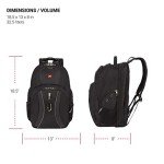SwissGear 1923 ScanSmart Laptop Backpack - Black/Silver