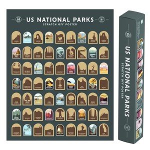 Scratch Off National Parks Adventure Map Poster
