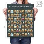 Scratch Off National Parks Adventure Map Poster