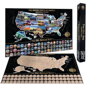 Scratch Off Map: Track US National Parks & Travel