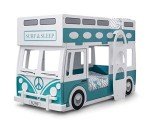 Julian Bowen Campervan Single Bunk Bed, White/Green