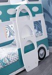 Julian Bowen Campervan Single Bunk Bed, White/Green