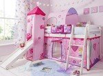 White Mid Sleeper Cabin Bed with Fairy Tent