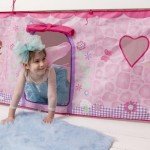White Mid Sleeper Cabin Bed with Fairy Tent