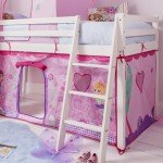 White Mid Sleeper Cabin Bed with Fairy Tent