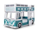 Julian Bowen Campervan Single Bunk Bed, White/Green