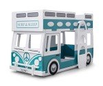 Julian Bowen Campervan Single Bunk Bed, White/Green