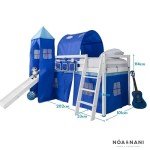 Noa and Nani White Mid Sleeper Bunk Bed