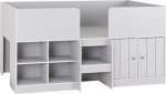 Dove Grey Low Sleeper Bed with Storage for Kids