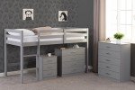 Grey Slate Mid Sleeper Bunk Bed by Seconique