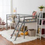 Panana Grey Mid Sleeper Bunk Bed for Kids
