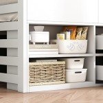Kids' Wooden Bunk Bed with Storage Drawers