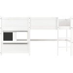 Jovify Wooden Bunk Bed With Blackboards And Shelf