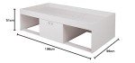 White Low Sleeper Kids Bunk Bed with Storage