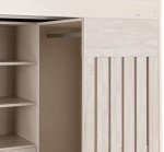 Seconique Jupiter White/Grey High Sleeper Bunk Bed