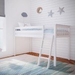 Max and Lily White Cabin Bed for Kids