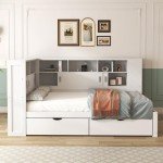 Multifunctional Bunk Bed with Trundle and Storage