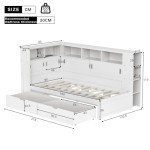 Multifunctional Bunk Bed with Trundle and Storage
