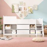 Mid Sleeper Bed with Storage for Kids