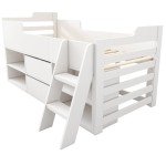 Kids' Wooden Bunk Bed with Storage Drawers